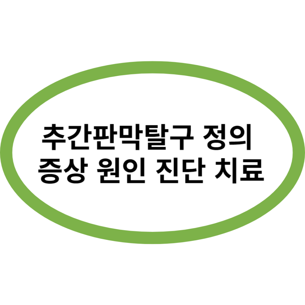 추간판막탈구 정의 증상 원인 진단 치료